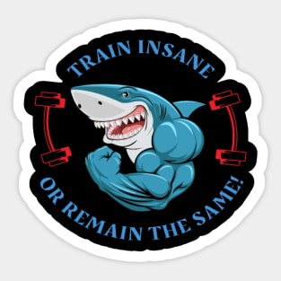 Train Insane or Remain The Same Workout Aesthetic Sticker